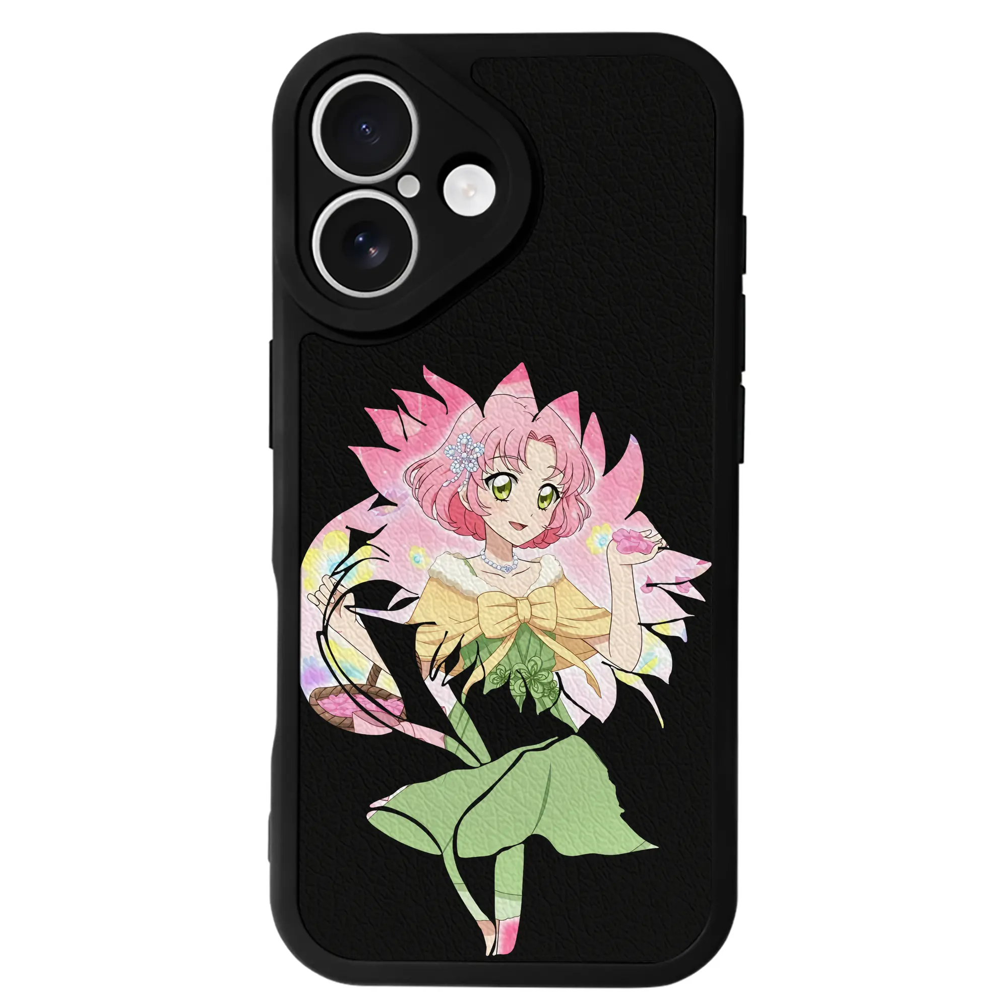 アイカツ グッズ 北大路 さくら - IPhone 16シリーズ対応 ・ シリコンスマホケース ・ レザー調 ・ 高精度フィット ・ 耐衝撃 ・ ワイヤレス充電対応 ・ 精密カット